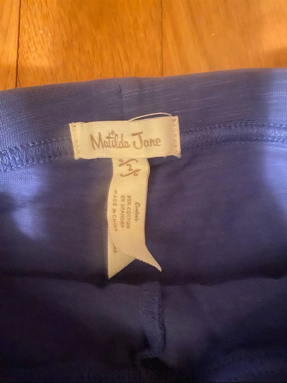 Matilda Jane Traveler Navy Blue Ruffle Leggings with Printed Tunic Top